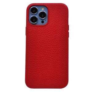 Nettech Apple iPhone 12 Pro Max Uyumlu Suni Deri Arka Koruma Kılıf (Kırmızı) NT-96358