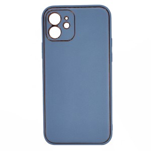 Nettech Apple iPhone 12 Uyumlu Coco Leather Seri Arka Koruma Kılıf (Turkuaz) NT-93575