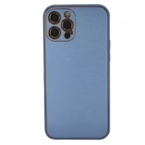Nettech Apple iPhone 12 Pro Max Uyumlu Coco Leather Seri Arka Koruma Kılıf (Turkuaz) NT-93561