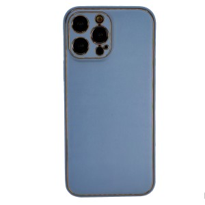 Nettech Apple iPhone 13 Pro Max Uyumlu Coco Leather Seri Arka Koruma Kılıf (Turkuaz) NT-93570