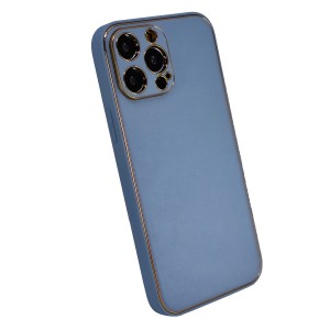 Nettech Apple iPhone 13 Pro Max Uyumlu NT-93570 Coco Leather Seri Arka Koruma Kılıf (Turkuaz) NT-93570