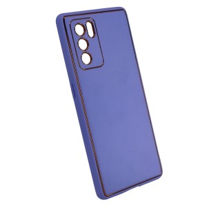 Nettech Oppo Reno 6 pro Uyumlu NT-93635 Coco Leather Seri Arka Koruma Kılıf (Lila) NT-93635