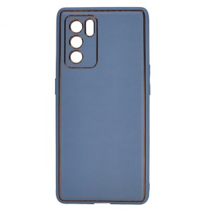 Nettech Oppo Reno 6 pro Uyumlu Coco Leather Seri Arka Koruma Kılıf (Turkuaz) NT-93636