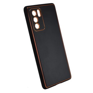 Nettech Oppo Reno 6 pro Uyumlu NT-93629 Coco Leather Seri Arka Koruma Kılıf (Siyah) NT-93629