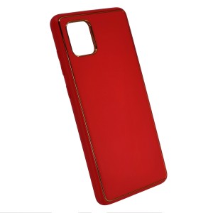 Nettech Samsung Galaxy Note 10 Lite Uyumlu Coco Leather Seri Arka Koruma Kılıf (Kırmızı) NT-93463