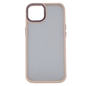 Nettech Apple iPhone 13 Uyumlu Kamera Metal Çerçeve Seri Arka Koruma Kılıf (Pembe) NT-94693