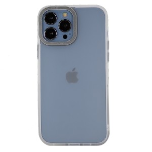 Nettech Apple iPhone 13 Pro Max Uyumlu Kamera Metal Çerçeve Seri Arka Koruma Kılıf (Gümüş) NT-94713