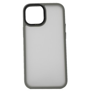 Nettech Apple iPhone 13 Mini Uyumlu Kamera Metal Çerçeve Seri Arka Koruma Kılıf (Gri) NT-94683