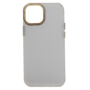 Nettech Apple iPhone 13 Mini Uyumlu Kamera Metal Çerçeve Seri Arka Koruma Kılıf (Gold) NT-94687