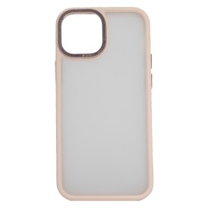 Nettech Apple iPhone 13 Mini Uyumlu Kamera Metal Çerçeve Seri Arka Koruma Kılıf (Pembe) NT-94684