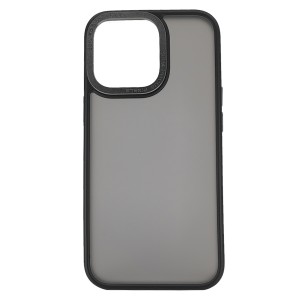 Nettech Apple iPhone 13 Pro Uyumlu Kamera Metal Çerçeve Seri Arka Koruma Kılıf (Siyah) NT-94697