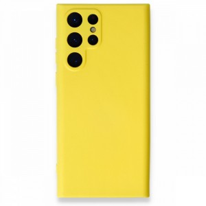 Nettech Samsung Galaxy S22 Ultra Uyumlu Nano Arka Koruma Kılıf (Sarı) NT-94117