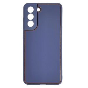Nettech Samsung Galaxy S21 FE Uyumlu Coco Leather Seri Arka Koruma Kılıf (Füme) NT-93492