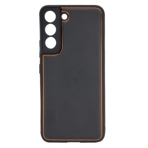 Nettech Samsung Galaxy S22 Uyumlu Coco Leather Seri Arka Koruma Kılıf (Siyah) NT-93516
