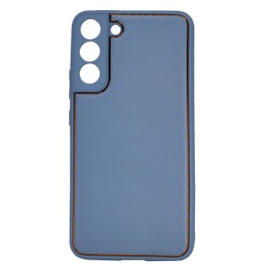 Nettech Samsung Galaxy S22 Plus Uyumlu Coco Leather Seri Arka Koruma Kılıf (Turkuaz) NT-93505