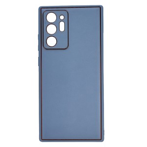 Nettech Samsung Galaxy Note 20 Ultra Uyumlu Coco Leather Seri Arka Koruma Kılıf (Turkuaz) NT-93478
