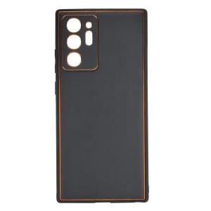 Nettech Samsung Galaxy Note 20 Ultra Uyumlu Coco Leather Seri Arka Koruma Kılıf (Siyah) NT-93471