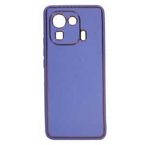 Nettech Xiaomi Mi 11 Pro Uyumlu Coco Leather Seri Arka Koruma Kılıf (Lila) NT-93590