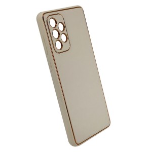 Nettech Samsung Galaxy A73 5G Uyumlu Coco Leather Seri Arka Koruma Kılıf (Gold) NT-93425