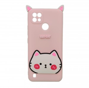Nettech Realme C21 Uyumlu Cartoon Case Seri Arka Koruma Kılıf (Pembe) NT-95148