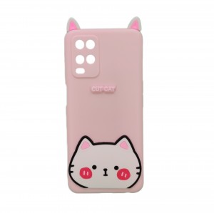 Nettech Oppo A54 Uyumlu Cartoon Case Seri Arka Koruma Kılıf (Pembe) NT-95147