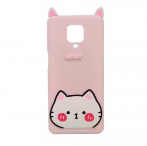 Nettech Xiaomi Redmi Note 9 Pro Uyumlu Cartoon Case Seri Arka Koruma Kılıf (Pembe) NT-95143