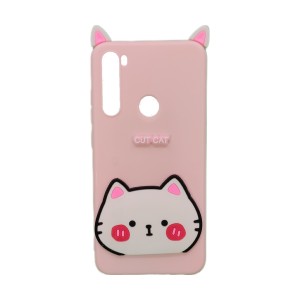 Nettech Xiaomi Redmi Note 8 Uyumlu Cartoon Case Seri Arka Koruma Kılıf (Pembe) NT-95140