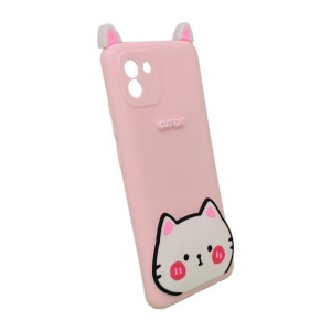 Nettech Samsung Galaxy A03 Uyumlu Cartoon Case Seri Arka Koruma Kılıf (Pembe) NT-95137