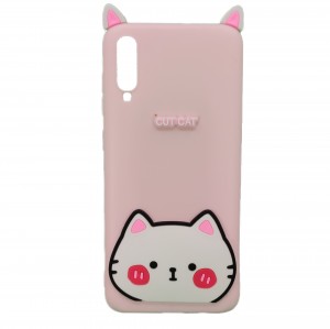 Nettech Samsung Galaxy A70 Uyumlu Cartoon Case Seri Arka Koruma Kılıf (Pembe) NT-95135