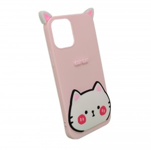 Nettech Apple iPhone 12 Pro Uyumlu NT-95121 Cartoon Case Seri Arka Koruma Kılıf (Pembe) NT-95121