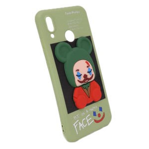 Nettech Huawei P Smart 2019 Uyumlu NT-95108 Three D Case Seri Arka Koruma Kılıf (Yeşil) NT-95108
