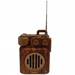 Nettech NT-A6 Retro Minibox Kablosuz Hoparlör - Speaker (Kahverengi) NT-95876