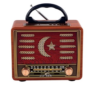 Nettech R-1938BT Retro Model Kablosuz Hoparlör - Speaker (Kahverengi) NT-95897