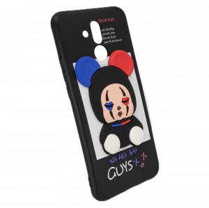 Nettech Huawei Mate 20 Lite Uyumlu NT-95105 Three D Case Seri Arka Koruma Kılıf (Siyah) NT-95105
