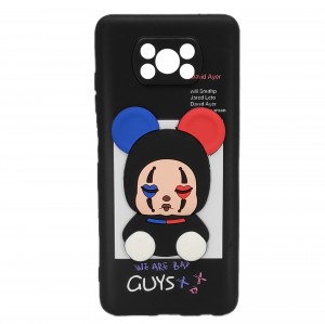 Nettech Xiaomi Poco X3 NFC Uyumlu Three D Case Seri Arka Koruma Kılıf (Siyah) NT-95103