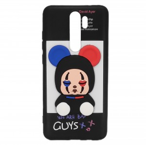 Nettech Xiaomi Redmi Note 8 Pro Uyumlu Three D Case Seri Arka Koruma Kılıf (Siyah) NT-95099