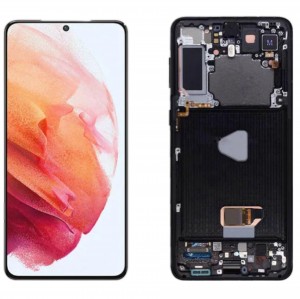 Teknonet Samsung Galaxy S21 Uyumlu Org Lcd+Dokunmatik+Çıtalı (Siyah) NT-96571