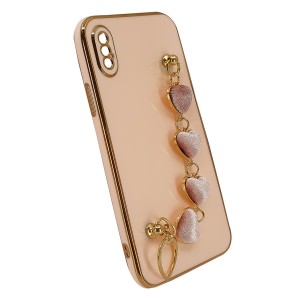 Nettech Apple iPhone X Uyumlu NT-94795 Lüks Seri Arka Koruma Kılıf (Rose Gold) NT-94795