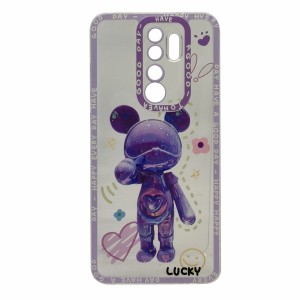 Nettech Xiaomi Redmi Note 8 Pro Uyumlu Kristal Carachter Seri Arka Koruma Kılıf (Mor) NT-94982