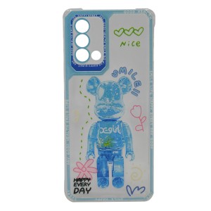Nettech Oppo A74 Uyumlu Kristal Carachter Seri Arka Koruma Kılıf (Mavi) NT-94979