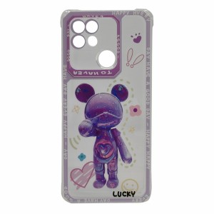 Nettech Oppo A15 Uyumlu Kristal Carachter Seri Arka Koruma Kılıf (Mor) NT-94974