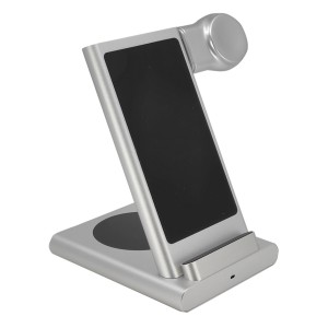 Coteetci CS5700 Telefon-Airpod-Watch 3in1 Şarj Ünitesi (Gümüş) NT-89361