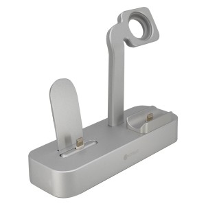 Coteetci CS7211 Telefon-Airpod-Watch 3in1 Şarj Ünitesi (Gümüş) NT-89358