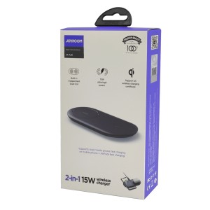 JOYROOM JR-A26 2in1 15W Kablosuz Wireless Şarj (Siyah) NT-96525