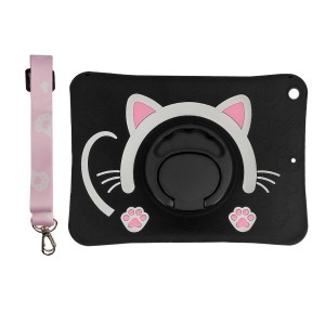 Nettech Apple iPad 8.Nesil 10.2 Uyumlu Maskot Seri Arka Koruma (Siyah) NT-96682