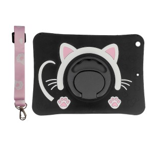 Nettech Apple iPad 9.7 inç 5.Nesil Uyumlu Maskot Seri Arka Koruma (Siyah) NT-96670