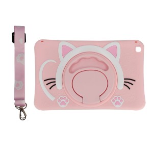 Nettech Samsung Galaxy Tab A 8 SM-T290 Uyumlu Maskot Seri Arka Koruma (Pembe) NT-96677