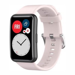 Nettech Huawei Watch Fit Mini Uyumlu Silikon Kordon (Pembe) NT-96830