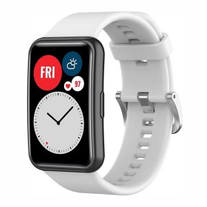 Nettech Huawei Watch Fit Mini Uyumlu Silikon Kordon (Beyaz) NT-96834
