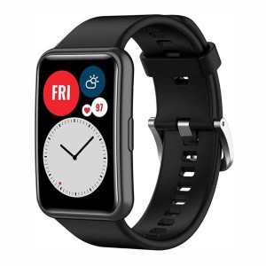 Nettech Huawei Watch Fit Mini Uyumlu Silikon Kordon (Siyah) NT-96831